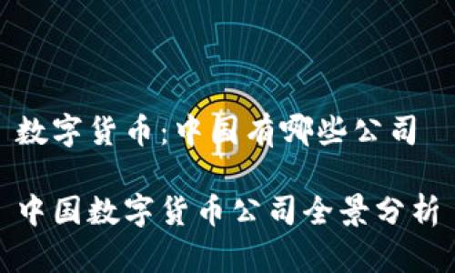 数字货币:中国有哪些公司
中国数字货币公司全景分析